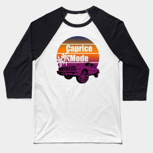 Box Chevy Caprice Mode Sun Set Purple Orange Baseball T-Shirt